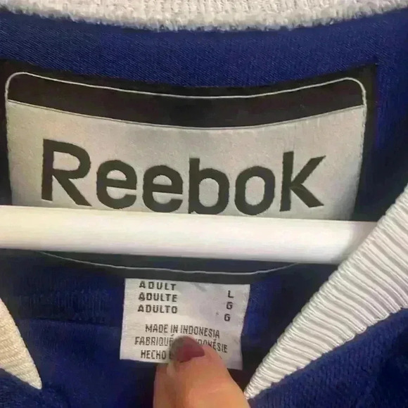 Blue Reebok  Hockey Jersey - Picture 4 of 9